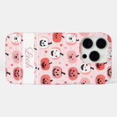 Waterverf Pompoenpatroon met naam Case-Mate iPhone Case (Achterkant (horizontaal))