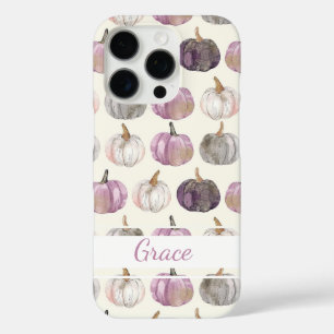Waterverf Pompoenpatroon met naam iPhone 16 Pro Hoesje