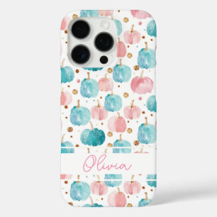 Waterverf Pompoenpatroon met naam iPhone 16 Pro Hoesje