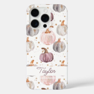 Waterverf Pompoenpatroon met naam iPhone 16 Pro Hoesje