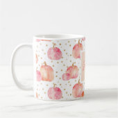 Waterverf Pompoenpatroon met naam Koffiemok (Links)