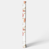 Waterverf Pompoenpatroon met naam Samsung Galaxy Hoesje (Linkerkant)