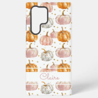 Waterverf Pompoenpatroon met naam