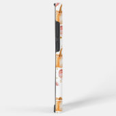 Waterverf Pompoenpatroon met naam Samsung Galaxy Hoesje (Rechterkant)