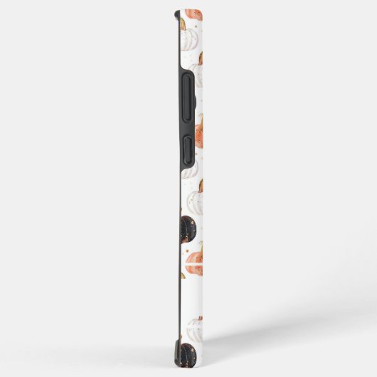 Waterverf Pompoenpatroon met naam Samsung Galaxy Hoesje (Rechterkant)