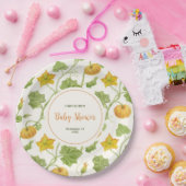 waterverf pompoenpatroon papieren bordje (Feest)