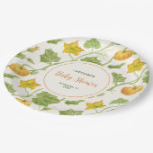 waterverf pompoenpatroon papieren bordje (Gekanteld)