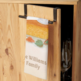 Waterverf Pompoentaart Fijne Thanksgiving Familie Theedoek