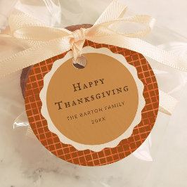 Waterverf Pompoentaart Gelukkig Thanksgiving Bedankjes Labels