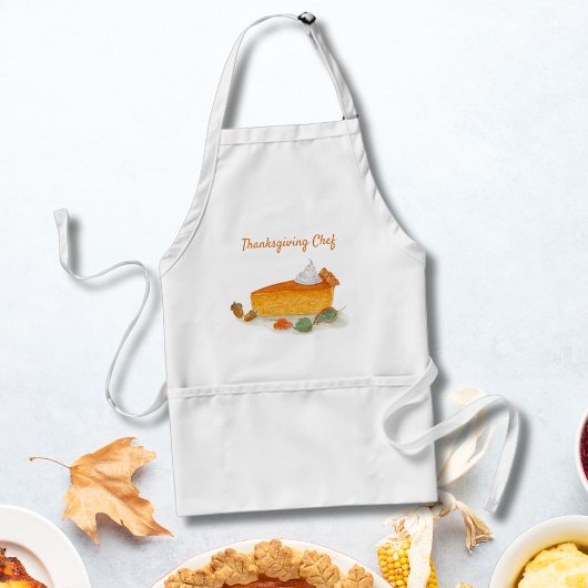 Waterverf Pompoentaart Thanksgiving Chef Standaard Schort