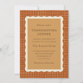 Waterverf Pompoentaart Thanksgiving-diner Kaart (Voorkant)
