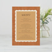 Waterverf Pompoentaart Thanksgiving-diner Menu (Staand voorkant)