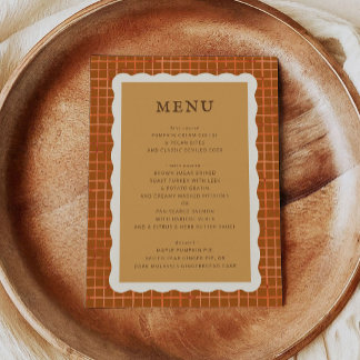 Waterverf Pompoentaart Thanksgiving-diner Menu