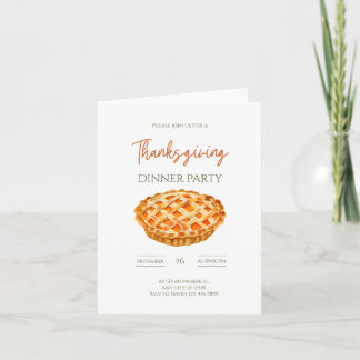 Waterverf Pompoentaart Thanksgiving Dinnerfeest