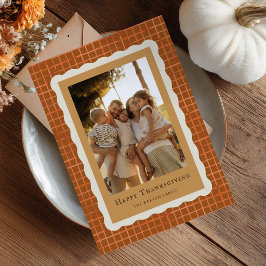 Waterverf Pompoentaart Thanksgiving Foto Feestdagenkaart