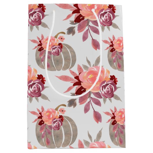  Waterverf Pompoenvlees Baby shower ompakken Pak Medium Cadeauzakje (Voorkant)