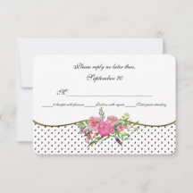 Waterverf ponden en Stippen RSVP-kaart