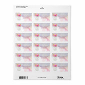 Waterverf ponden Rozen Rustic Mason Jar Wedding Etiket (Full Sheet)