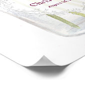 Waterverf ponden Rozen Rustic Mason Jar Wedding Poster (Hoek)