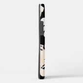 Waterverf pony bloeit in zwarte speck iPhone case (Achterkant / Rechts)