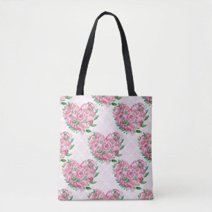 waterverf pony hart tote bag