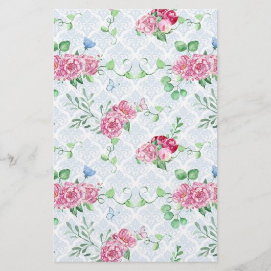 waterverf pony, waterverf vlinder briefpapier (Voorkant)