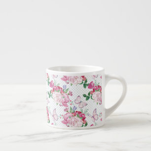 waterverf pony, waterverf vlinder espresso kop