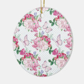 waterverf pony, waterverf vlinder keramisch ornament (Links)