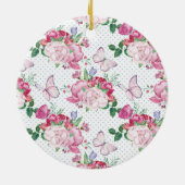 waterverf pony, waterverf vlinder keramisch ornament (Achterkant)