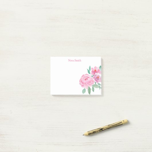 Waterverf pony's op maat post-it® notes (Op bureau)