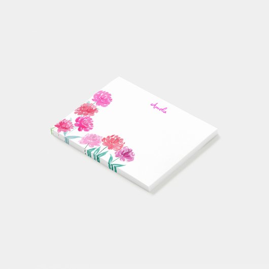 Waterverf pony's op maat post-it® notes (Schuin)