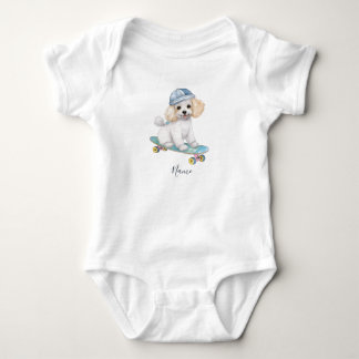 Waterverf Poodle Baby Bodysuit