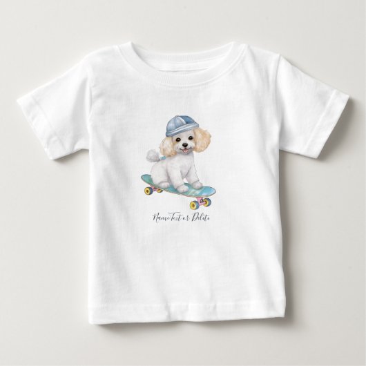 Waterverf Poodle T-shirt (Voorkant)