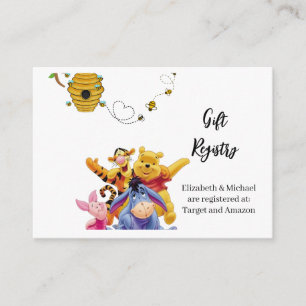 Waterverf Pooh Baby Shower Cadeau Registratie Informatiekaartje
