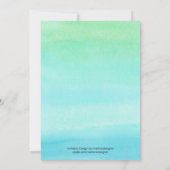 Waterverf Pool Party Birthday Invitation Kaart (Achterkant)