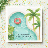 Waterverf Pool Party | Kinder zomerverjaardag Servet