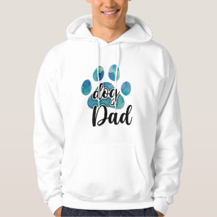 Waterverf Pootafdruk Hond Papa Huisdierliefhebber  Hoodie