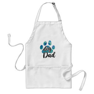 Waterverf Pootafdruk Hond Papa Huisdierliefhebber  Standaard Schort