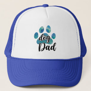 Waterverf Pootafdruk Hond Papa Huisdierliefhebber  Trucker Pet