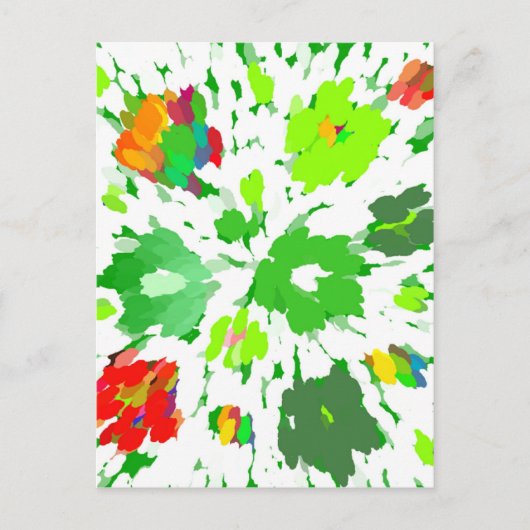Waterverf Pop Art Floral Briefkaart (Voorkant)