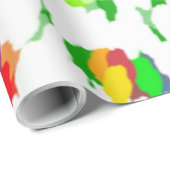Waterverf Pop Art Floral Cadeaupapier (Rol Hoek)