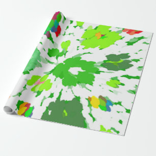 Waterverf Pop Art Floral Cadeaupapier