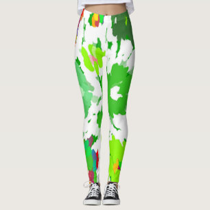 Waterverf Pop Art Floral Leggings