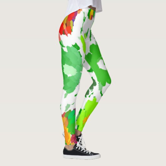 Waterverf Pop Art Floral Leggings (Rechts)