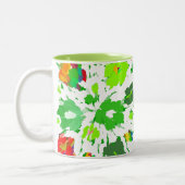 Waterverf Pop Art Floral Tweekleurige Koffiemok (Links)