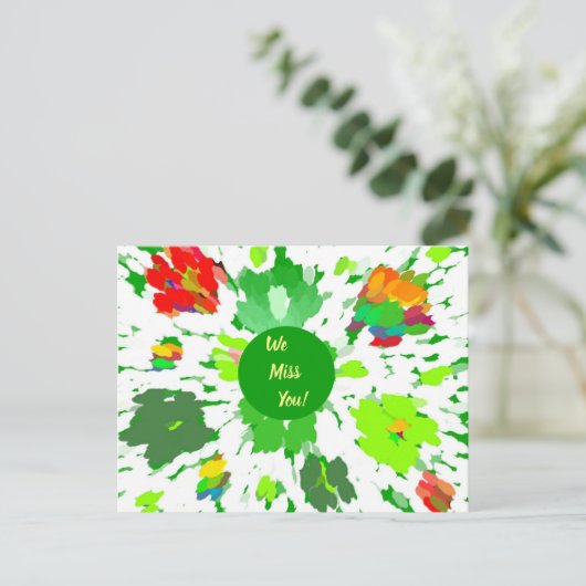 Waterverf Pop Briefkaart (Staand voorkant)