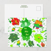 Waterverf Pop Briefkaart (Voorkant / Achterkant)