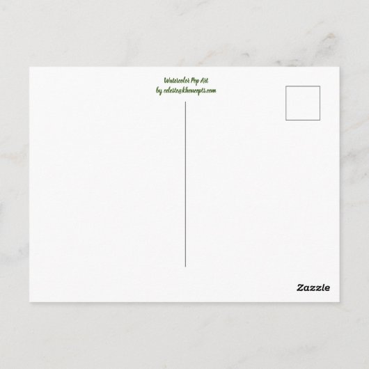 Waterverf Pop Briefkaart (Achterkant)