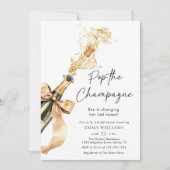 Waterverf Pop Het Champagne Vrijgezellenfeest Kaart (Voorkant)