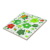 Waterverf Pop Kunst Floral Tegel Tegeltje (Zijkant)